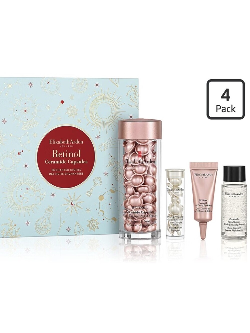 4 Pc Elizabeth Arden Retinol Ceramide Capsules set New